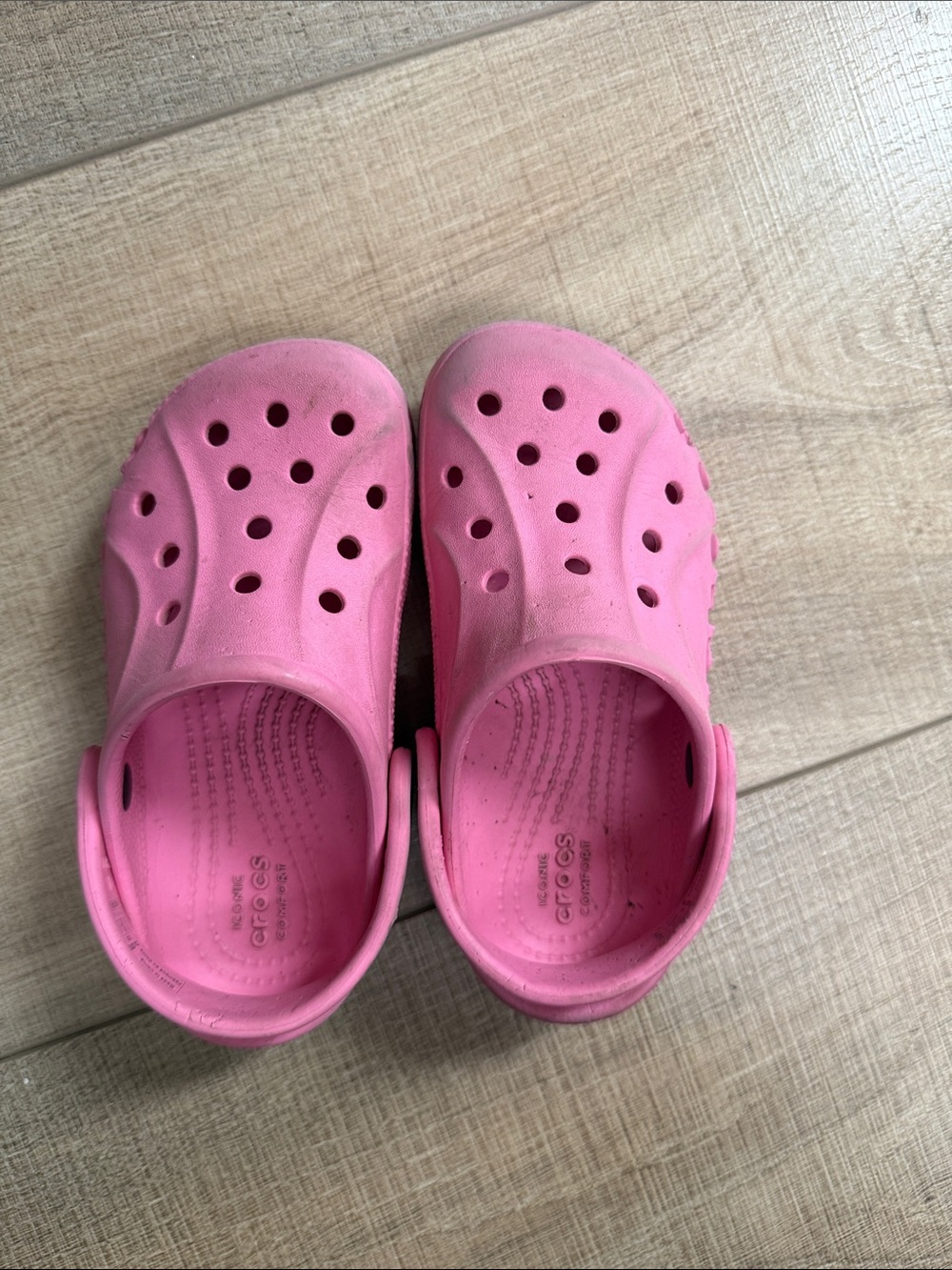 CROCS Kids Pink Classic-Style Clogs